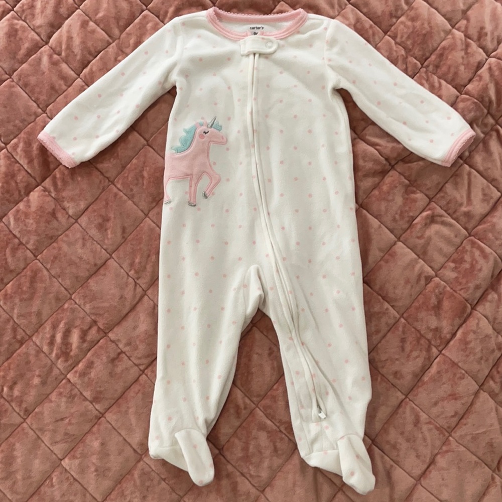 Baby girl fleece pajamas
